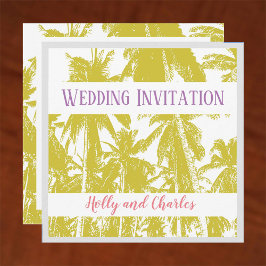 Convite de Casamento Estilo Tropical