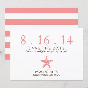 Convite de Casamento Estrela do Mar Save the Date