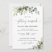 Convite de Casamento Eucalipto