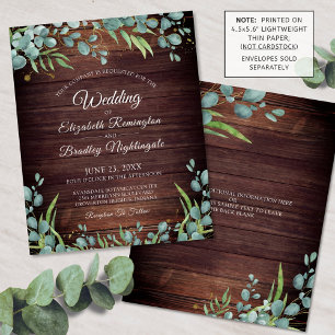Convite de casamento Eucalyptus com energia energ