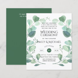 Convite de casamento Eucalyptus de Greenerescência