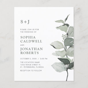 Convite de casamento Eucalyptus tudo em um sábado