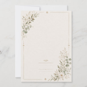 Convite de Casamento Europeu em Verde Oliva