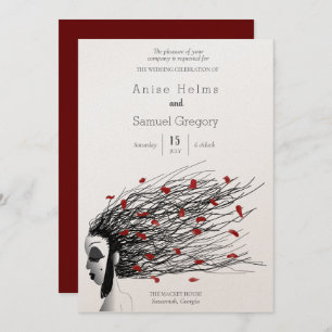 Convite de casamento exclusivo, caprichoso