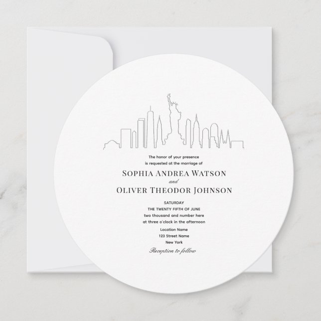 Convite de casamento exclusivo com código QR para  (Frente)