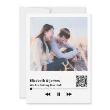 Convite de Casamento Exclusivo do Código QR de Fot