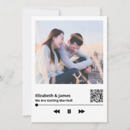 Convite de Casamento Exclusivo do Código QR de Fot