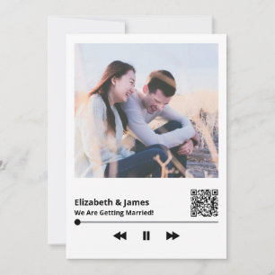 Convite de Casamento Exclusivo do Código QR de Fot