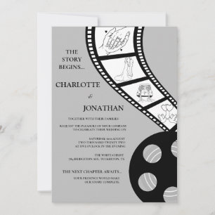 Convite de Casamento Faixa de Filme Cinematográfic