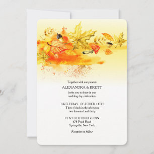 Convite de Casamento Fall Palette