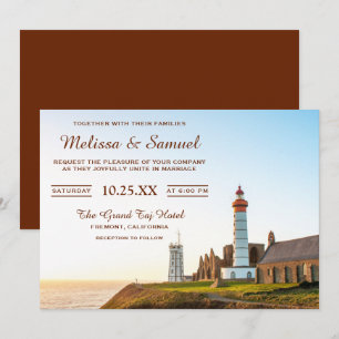 Convite de Casamento Farol Náutico Cênico