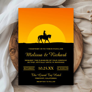 Convite de Casamento Farroupilha Western Sunset Ca