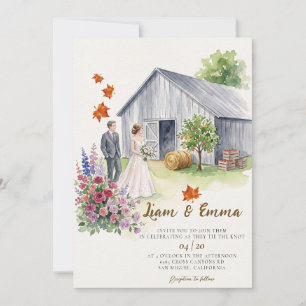Convite de Casamento Fazenda Celeiro Rústico
