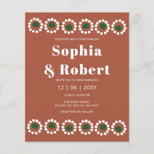 Convite de casamento Fiesta Boho Barro Mexicano