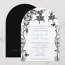 Convite de Casamento Flor Cristã Art Deco