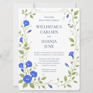 Convite de Casamento Flor de Glória da Manhã