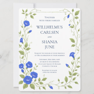 Convite de Casamento Flor de Glória da Manhã