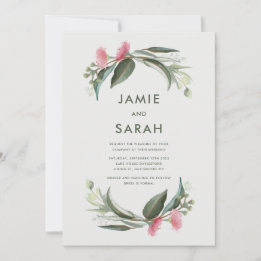 Convite de Casamento Flor de Goma Nativa Australia