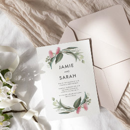 Convite de Casamento Flor de Goma Nativa Australia