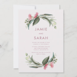 Convite de Casamento Flor de Goma Nativa Australia