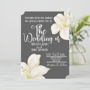 Convite de Casamento Flor de Lírio