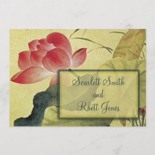 Convite de Casamento Flor de Lótus