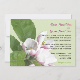 Convite de casamento flor de maçã