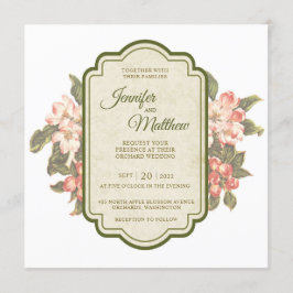 Convite de Casamento | Flor de Maçã Vintage
