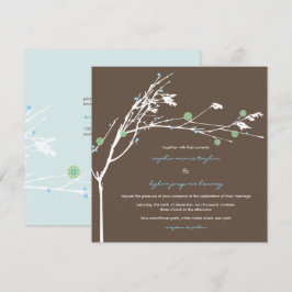 Convite de Casamento Flor de Neve do Ramo de Inver