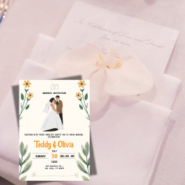 Convite de Casamento Flor Silvestre