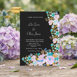 Convite de Casamento Flor Silvestre Elegante