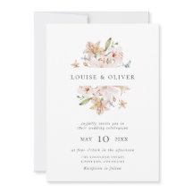 Convite de Casamento Flor Silvestre Elegante