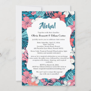 Convite de Casamento Flor Tropical
