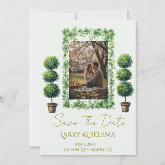 Convite de Casamento Flor Verde