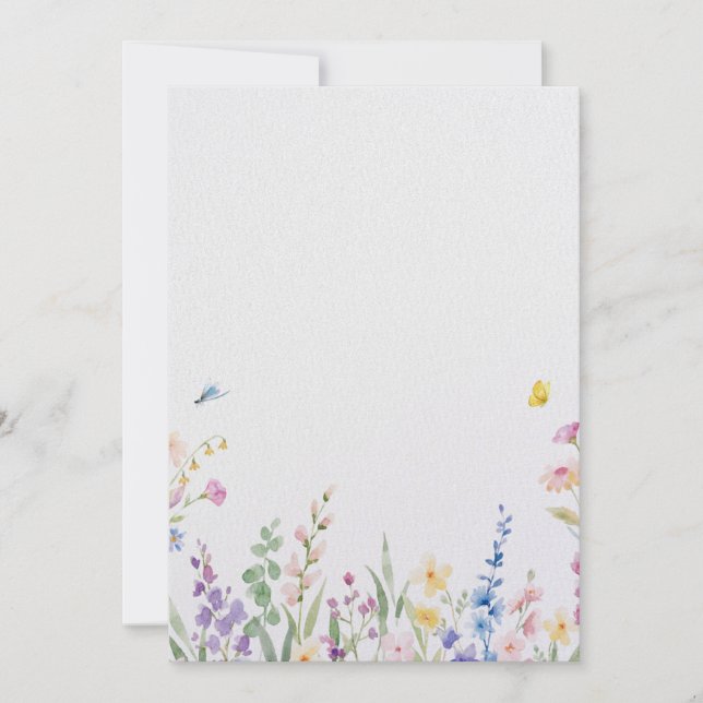 Convite de Casamento Floral (Frente)