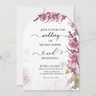 Convite de Casamento Floral