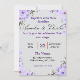 convite de casamento floral
