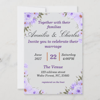 convite de casamento floral