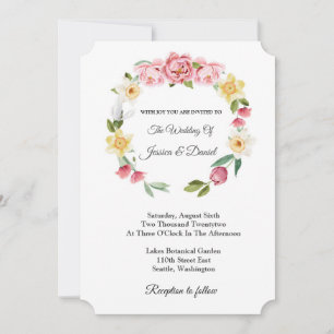 Convite de Casamento Floral