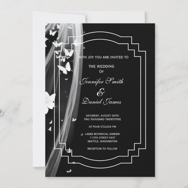 Convite De Casamento Floral (Frente)