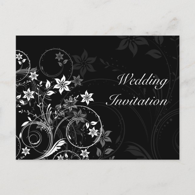 Convite De Casamento Floral (Frente)
