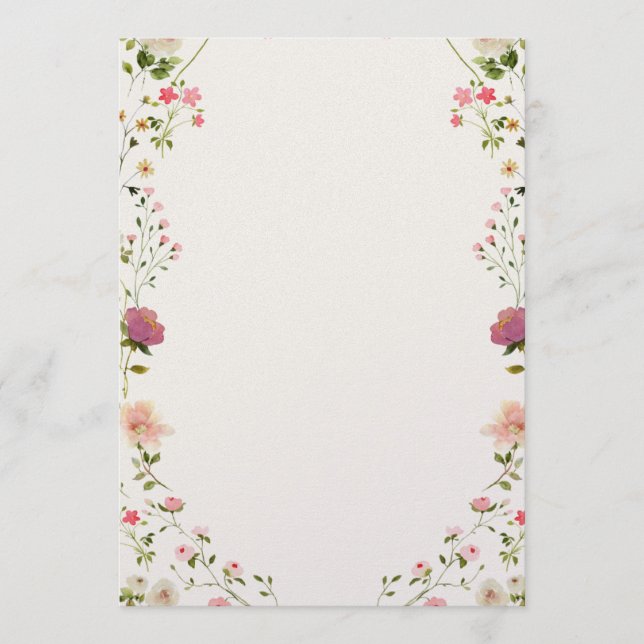 Convite de Casamento Floral (Frente)