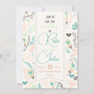 Convite De Casamento Floral