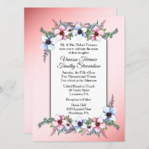 Convite De Casamento Floral