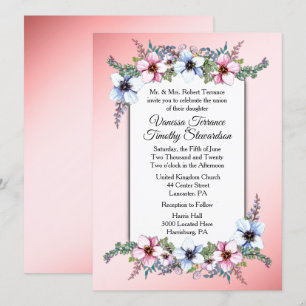 Convite De Casamento Floral