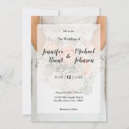 Convite de casamento floral