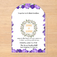 Convite de Casamento Floral Arco Elegante | Acríli