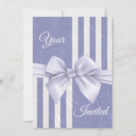 Convite de Casamento Floral Azul Periwinkle Elegan