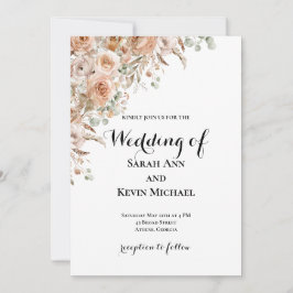 Convite de Casamento Floral Boho