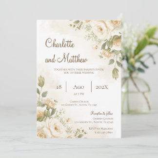Convite de Casamento Floral Boho